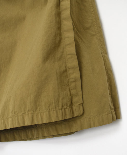 INAM2556PD 40s POPLIN OVERDYE WRAP CULOTTES WITH SEAM POCET