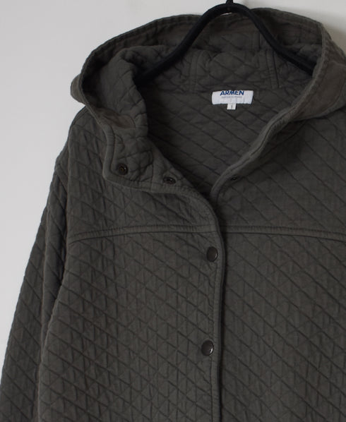 NAM0555P COTTON QUILT HOODED JACKET