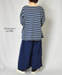 INAM2556PD 40s POPLIN OVERDYE WRAP CULOTTES WITH SEAM POCET