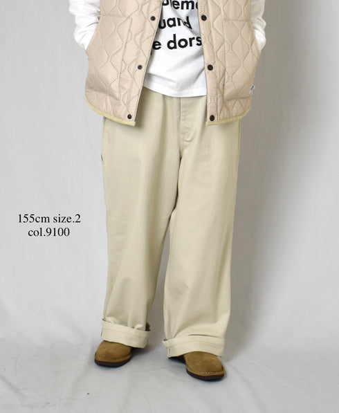 GNAM2551 ORGANIC COTTON HERRINGBONE WORK PANTS