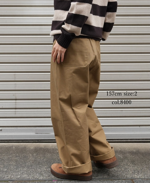 GNAM2551 ORGANIC COTTON HERRINGBONE WORK PANTS