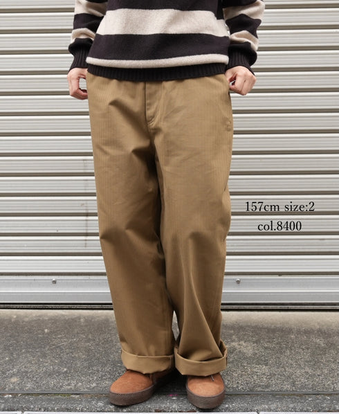 GNAM2551 ORGANIC COTTON HERRINGBONE WORK PANTS