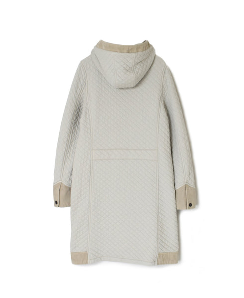NAM0553 COTTON QUILT HOODED COAT