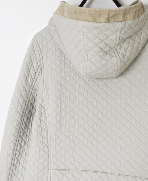 NAM0553 COTTON QUILT HOODED COAT
