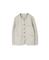 NAM1407 COTTON QUILT NO COLLAR JACKET