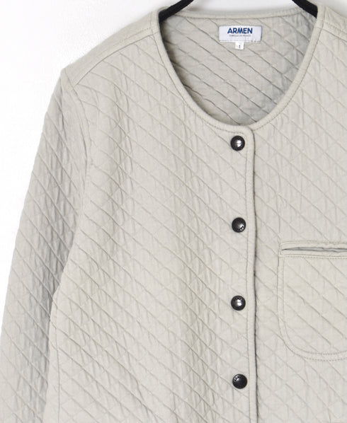 NAM1407 COTTON QUILT NO COLLAR JACKET