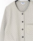 NAM1407 COTTON QUILT NO COLLAR JACKET