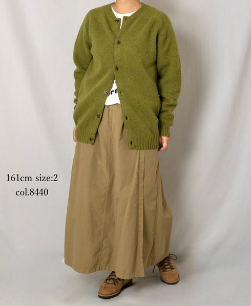 INAM2556PD 40s POPLIN OVERDYE WRAP CULOTTES WITH SEAM POCET