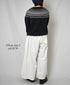 INAM2556PD 40s POPLIN OVERDYE WRAP CULOTTES WITH SEAM POCET