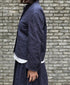 NMDS26211 60s STITCHED ORGANIC CAMBRIC STAND COLLAR FLY FRONT JACKET
