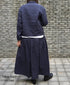 NMDS26213 60s STITCHED ORGANIC CAMBRIC GATHERED SKIRT WITH LINING