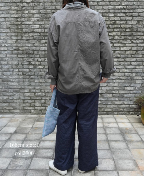 NMDS26212 60s STITCHED ORGANIC CAMBRIC EASY PANTS