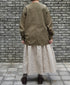 NMDS26213 60s STITCHED ORGANIC CAMBRIC GATHERED SKIRT WITH LINING