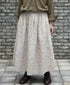 NMDS26213 60s STITCHED ORGANIC CAMBRIC GATHERED SKIRT WITH LINING