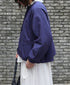 NMDS24633D 40s ORGANIC POPLIN OVERDYE RAGLAN STRING JACKET