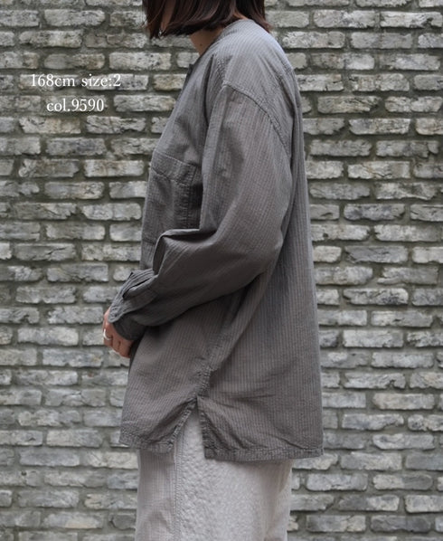 MDSH2601BD 80s ORGANIC COTTON ( BIG CHECK x SMALL CHECK ) OVERDYE PULLOVER SHIRT (BALL BUTTON)