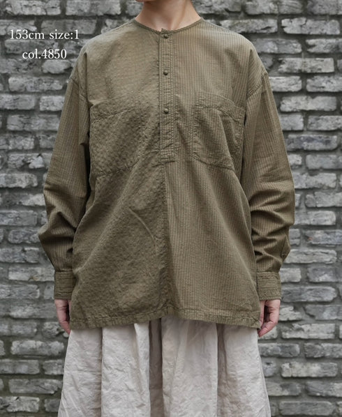 MDSH2601BD 80s ORGANIC COTTON ( BIG CHECK x SMALL CHECK ) OVERDYE PULLOVER SHIRT (BALL BUTTON)