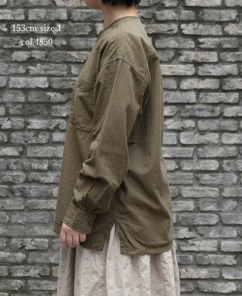 MDSH2601BD 80s ORGANIC COTTON ( BIG CHECK x SMALL CHECK ) OVERDYE PULLOVER SHIRT (BALL BUTTON)