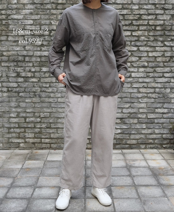 MDSH2601BD 80s ORGANIC COTTON ( BIG CHECK x SMALL CHECK ) OVERDYE PULLOVER SHIRT (BALL BUTTON)