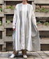 INMDS26112W HANDWOVEN COTTON SINGLE CHECK PATCHWORK BALL BUTTON SHIRTS DRESS