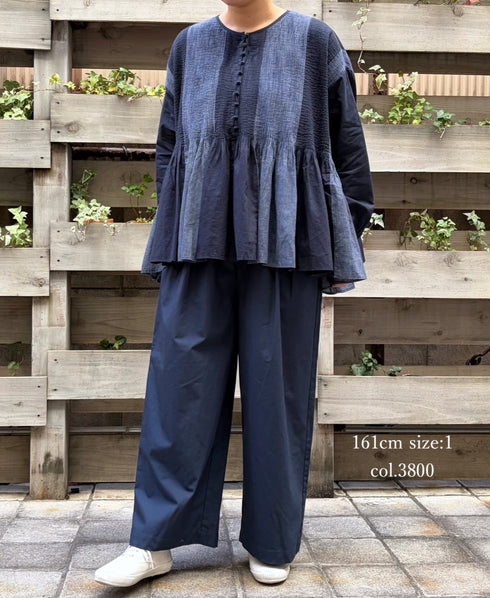 GNMDS2502CW COTTON DYED WEATHER 2TUCK WIDE EASY PANTS