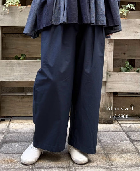 GNMDS2502CW COTTON DYED WEATHER 2TUCK WIDE EASY PANTS