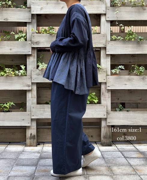 GNMDS2502CW COTTON DYED WEATHER 2TUCK WIDE EASY PANTS