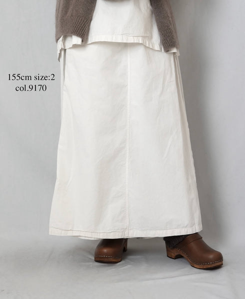 INAM2556PD 40s POPLIN OVERDYE WRAP CULOTTES WITH SEAM POCET