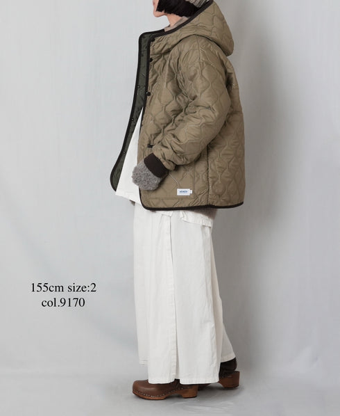 INAM2556PD 40s POPLIN OVERDYE WRAP CULOTTES WITH SEAM POCET