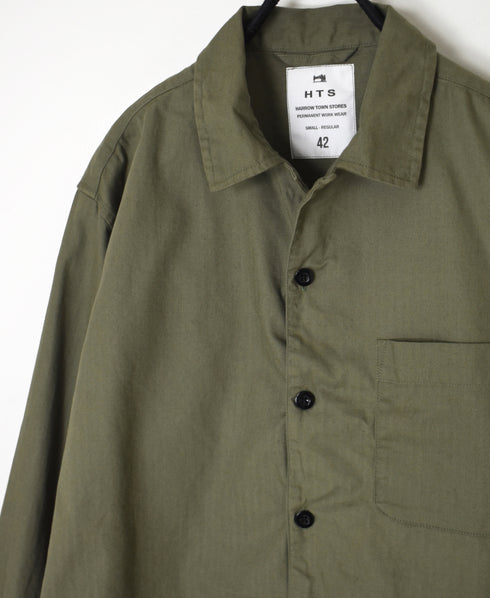 INHT2512CHW COTTON HERRINGBONE WASH ONE-UP COLLAR SHIRT