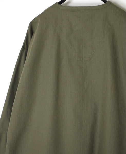 INHT2603CHW COTTON HERRINGBONE WASH HENLEY NECK SHIRTS