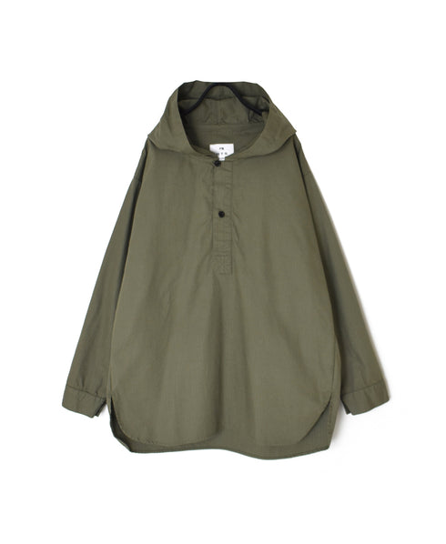 INHT2604CHW COTTON HERRINGBONE WASH HOODED PULLOVER SHIRT