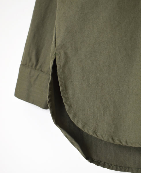 INHT2604CHW COTTON HERRINGBONE WASH HOODED PULLOVER SHIRT