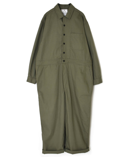 INHT2511CHW COTTON HERRINGBONE WASH ONE-UP COLLAR OVERALLS