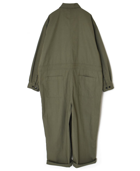 INHT2511CHW COTTON HERRINGBONE WASH ONE-UP COLLAR OVERALLS