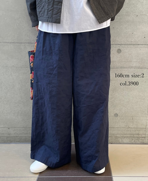 NMDS26212 60s STITCHED ORGANIC CAMBRIC EASY PANTS