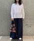 NMDS26212 60s STITCHED ORGANIC CAMBRIC EASY PANTS