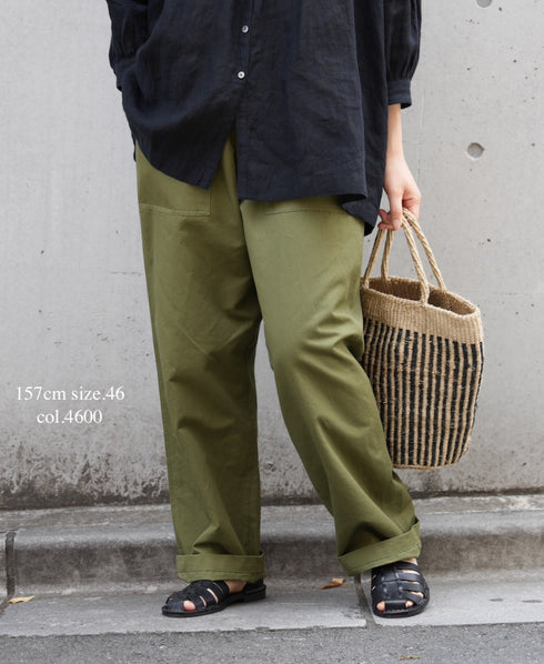 GNHT2451CL COTTON/LINEN KERSEY BAKER PANTS