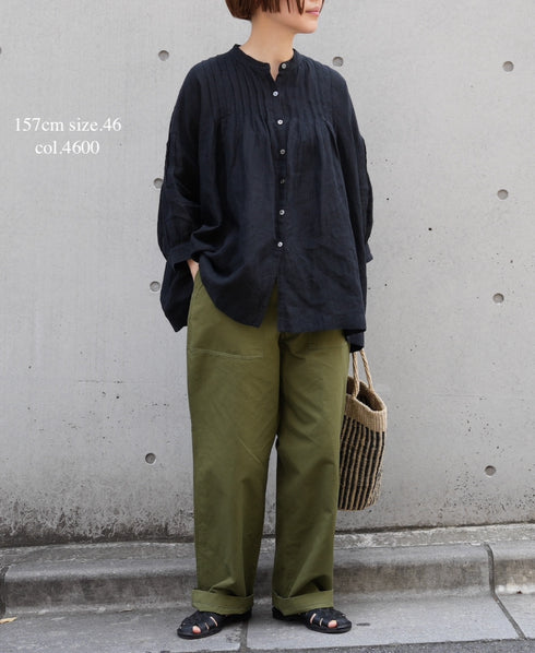 GNHT2451CL COTTON/LINEN KERSEY BAKER PANTS