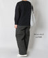 NMDS262129D 60s STITCHED ORGANIC CAMBRIC OVERDYE WIDE PANTS