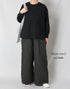 NMDS262129D 60s STITCHED ORGANIC CAMBRIC OVERDYE WIDE PANTS