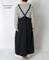 GNAM2611 COTTON/LINEN HERRINGBONE APRON ONE-PIECE