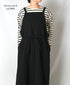 GNAM2611 COTTON/LINEN HERRINGBONE APRON ONE-PIECE