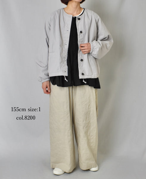 NMDS26212 60s STITCHED ORGANIC CAMBRIC EASY PANTS