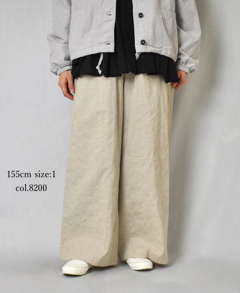 NMDS26212 60s STITCHED ORGANIC CAMBRIC EASY PANTS