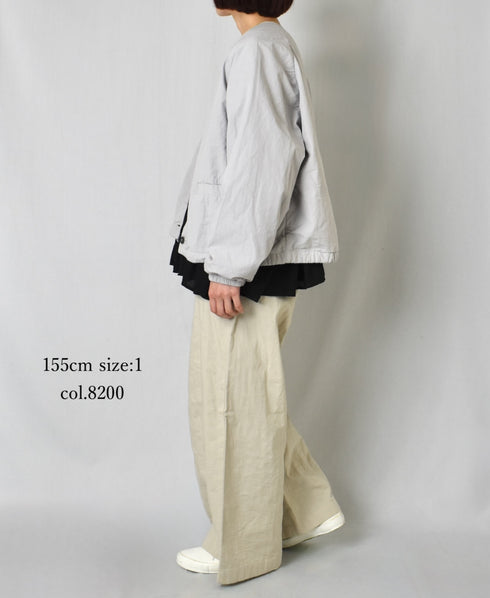 NMDS26212 60s STITCHED ORGANIC CAMBRIC EASY PANTS