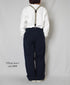 GNAM2612 COTTON/LINEN HERRINGBONE ONE-TUCK PNATS