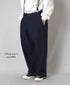 GNAM2612 COTTON/LINEN HERRINGBONE ONE-TUCK PNATS