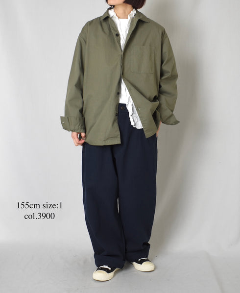 GNAM2612 COTTON/LINEN HERRINGBONE ONE-TUCK PNATS