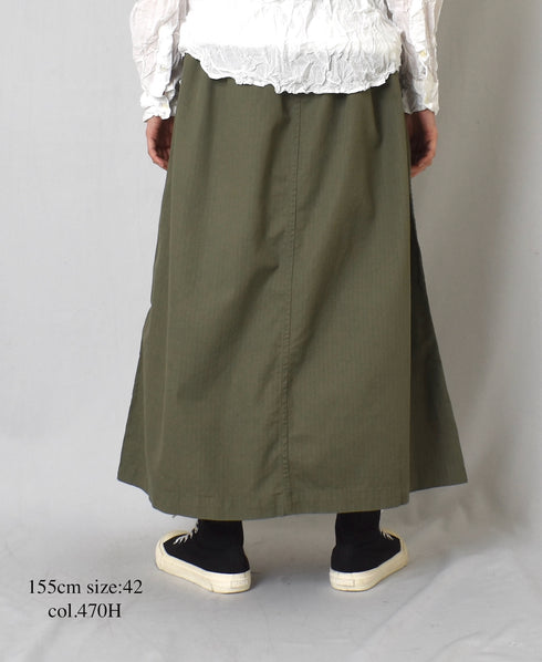 INHT2514CHW COTTON HERRINGBONE WASH EASY SKIRT